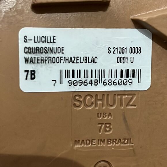 Schultz Lucille Faux Shearling Lined Ankle Boot In Hazel Size 7B NWOB - Picture 5 of 9